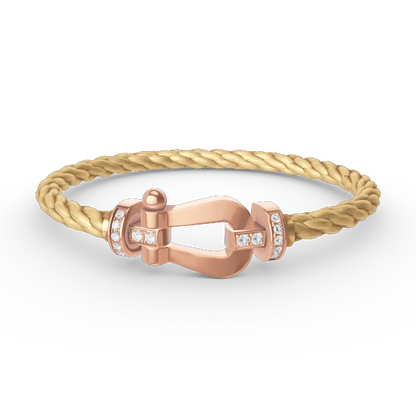 ¡®Glow Jewelry¡¯FORCE LARGE HORSESHOE HALF DIAMOND BRACELET ROSE GOLD