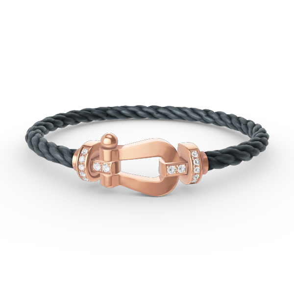 ¡®Glow Jewelry¡¯FORCE LARGE HORSESHOE HALF DIAMOND BRACELET ROSE GOLD