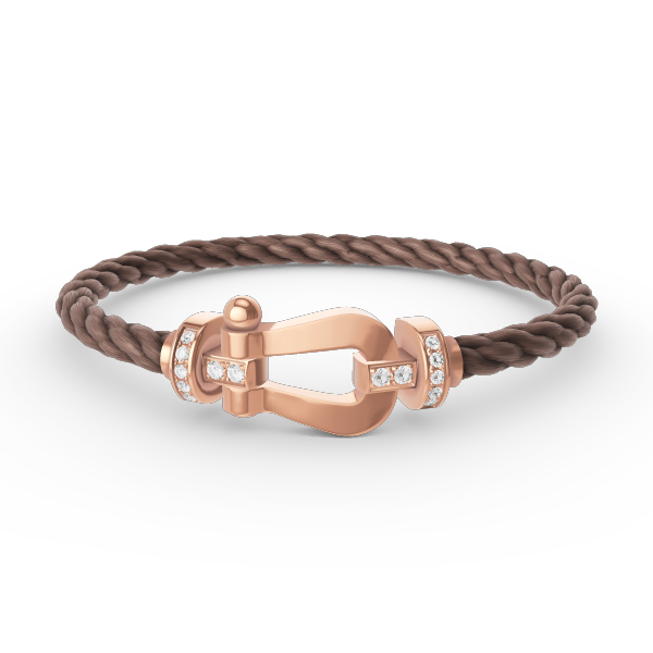 [Glow Jewelry]FORCE LARGE HORSESHOE HALF DIAMOND BRACELET ROSE GOLD