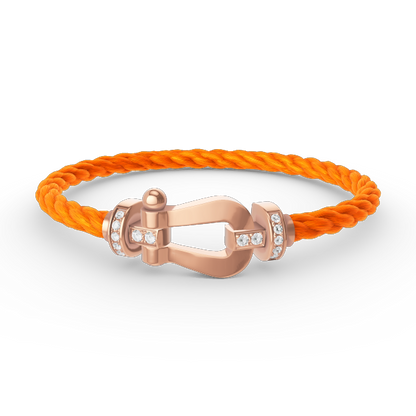 ¡®Glow Jewelry¡¯FORCE LARGE HORSESHOE HALF DIAMOND BRACELET ROSE GOLD