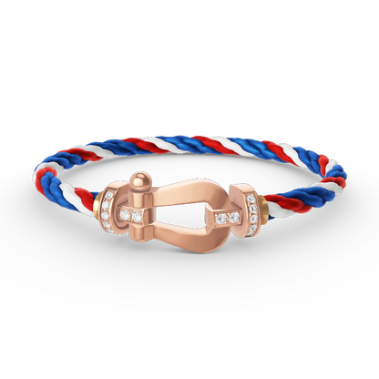 ¡®Glow Jewelry¡¯FORCE LARGE HORSESHOE HALF DIAMOND BRACELET ROSE GOLD