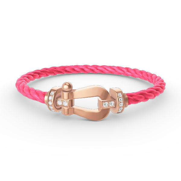 ¡®Glow Jewelry¡¯FORCE LARGE HORSESHOE HALF DIAMOND BRACELET ROSE GOLD