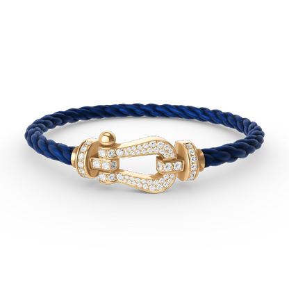 ¡®Glow Jewelry¡¯FORCE LARGE HORSESHOE FULL DIAMOND BRACELET GOLD