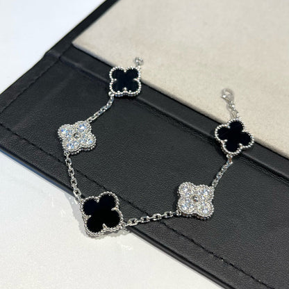 [Glow Jewelry]New CLOVER 5 MOTIF ONYXS BRACELET COLLECTION