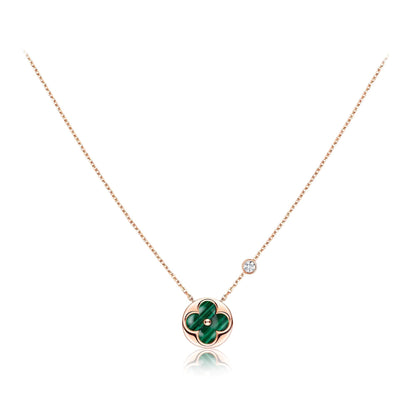 ¡®Glow Jewelry¡¯SUN PEDANT PINK GOLD 1 DIAMOND NECKLACE
