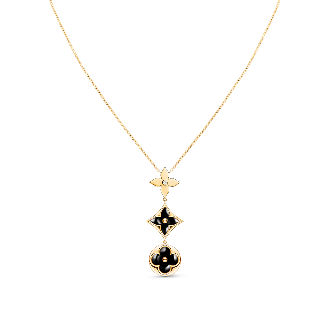 ¡®Glow Jewelry¡¯STAR AND SUN ONYX PINK GOLD NECKLACE