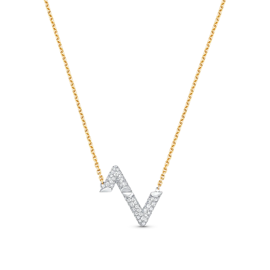 [Glow Jewelry]VOLT SILVER DIAMOND PEDANT NECKLACE