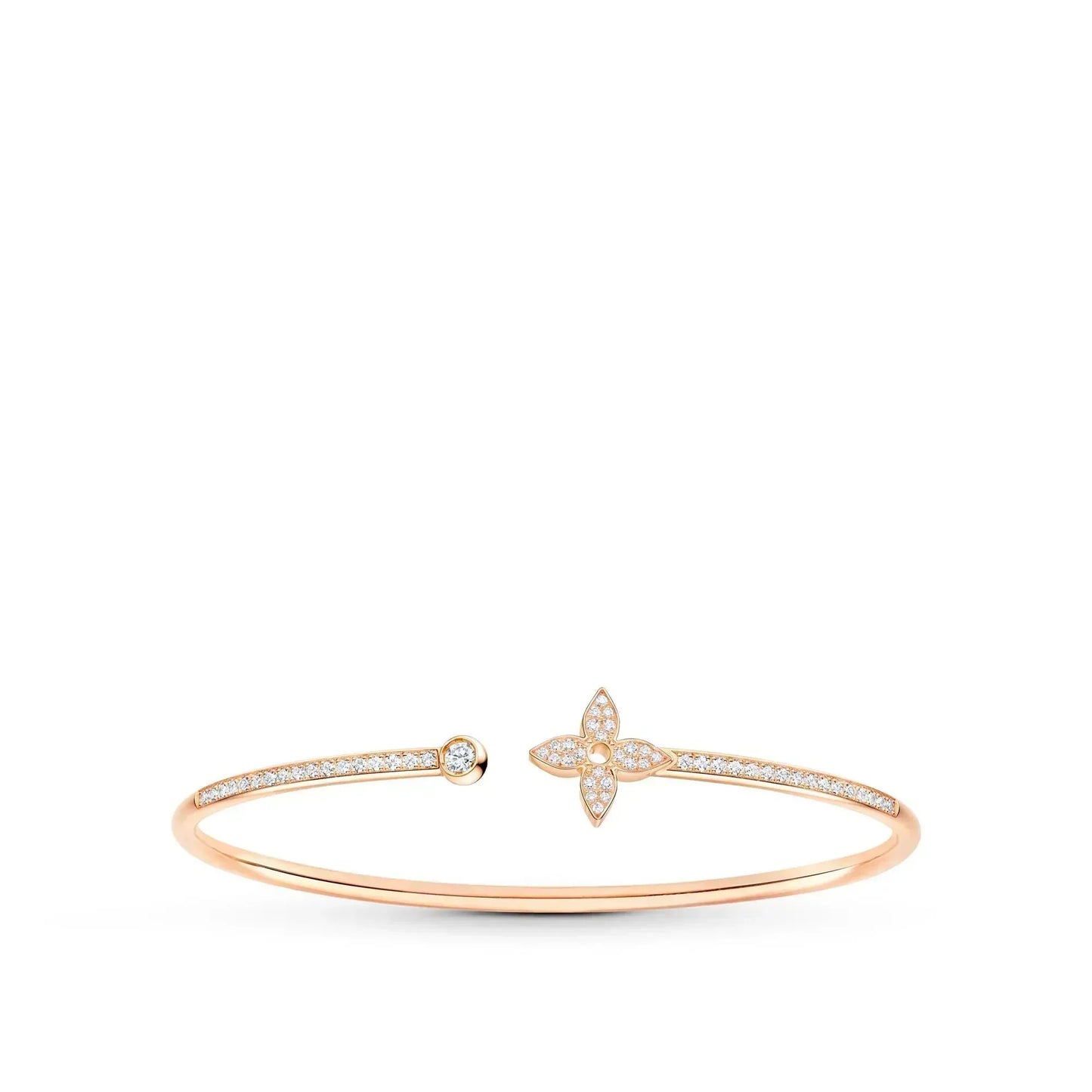 ¡®Glow Jewelry¡¯IDYLLE PINK GOLD OPEN BRACELET DIAMOND PAVED