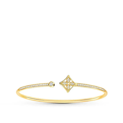 ¡®Glow Jewelry¡¯IDYLLE GOLD OPEN BRACELET DIAMOND PAVED