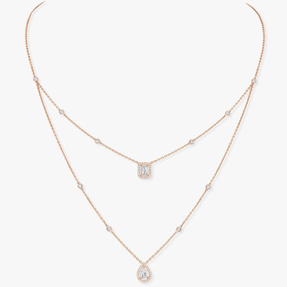 [Glow Jewelry]MY TWIN 2 ROW DIAMOND NECKLACE
