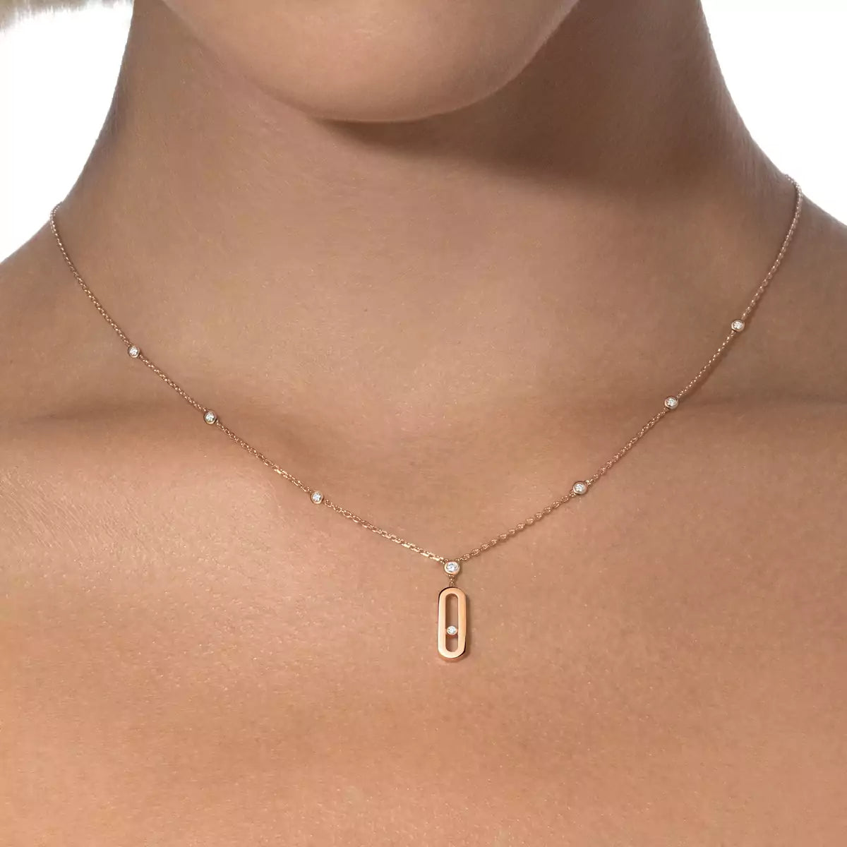 [Glow Jewelry] Move Uno Gold Diamond Long Necklace