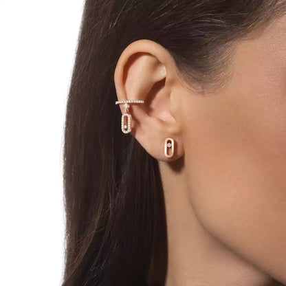 [Glow Jewelry]Move Uno Diamond Stud Earrings