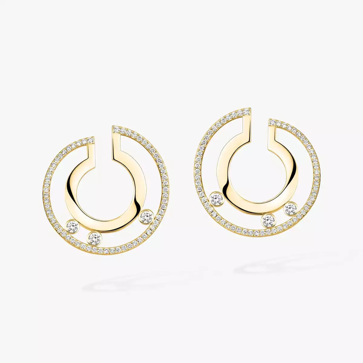[Glow Jewelry]Move Romane Small Diamond Hoop Earrings