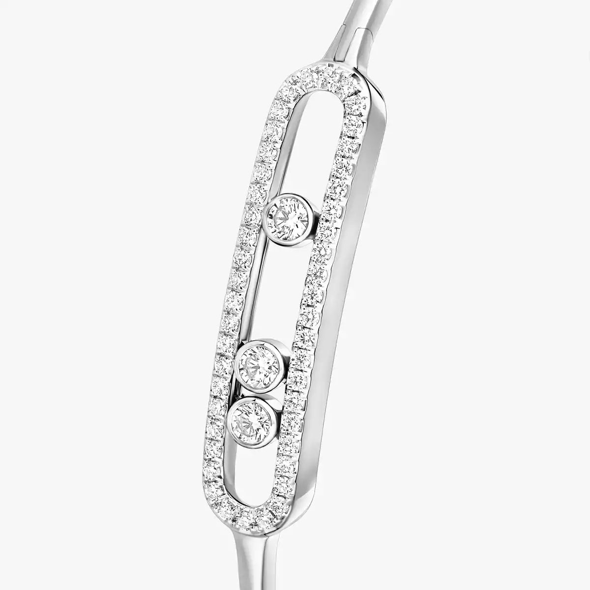 [Glow Jewelry]Move Pavé Diamond Bangle Bracelet M