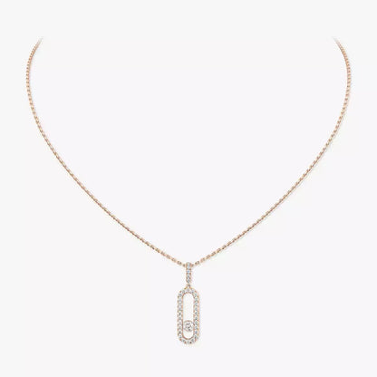 [Glow Jewelry]Move Uno Diamond Necklace in Rose Gold
