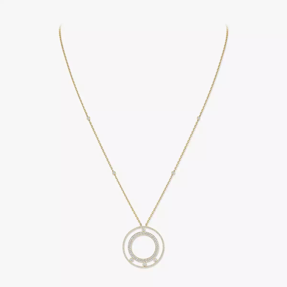 [Glow Jewelry]Move Romane Long Pave_-Set Diamond Necklace