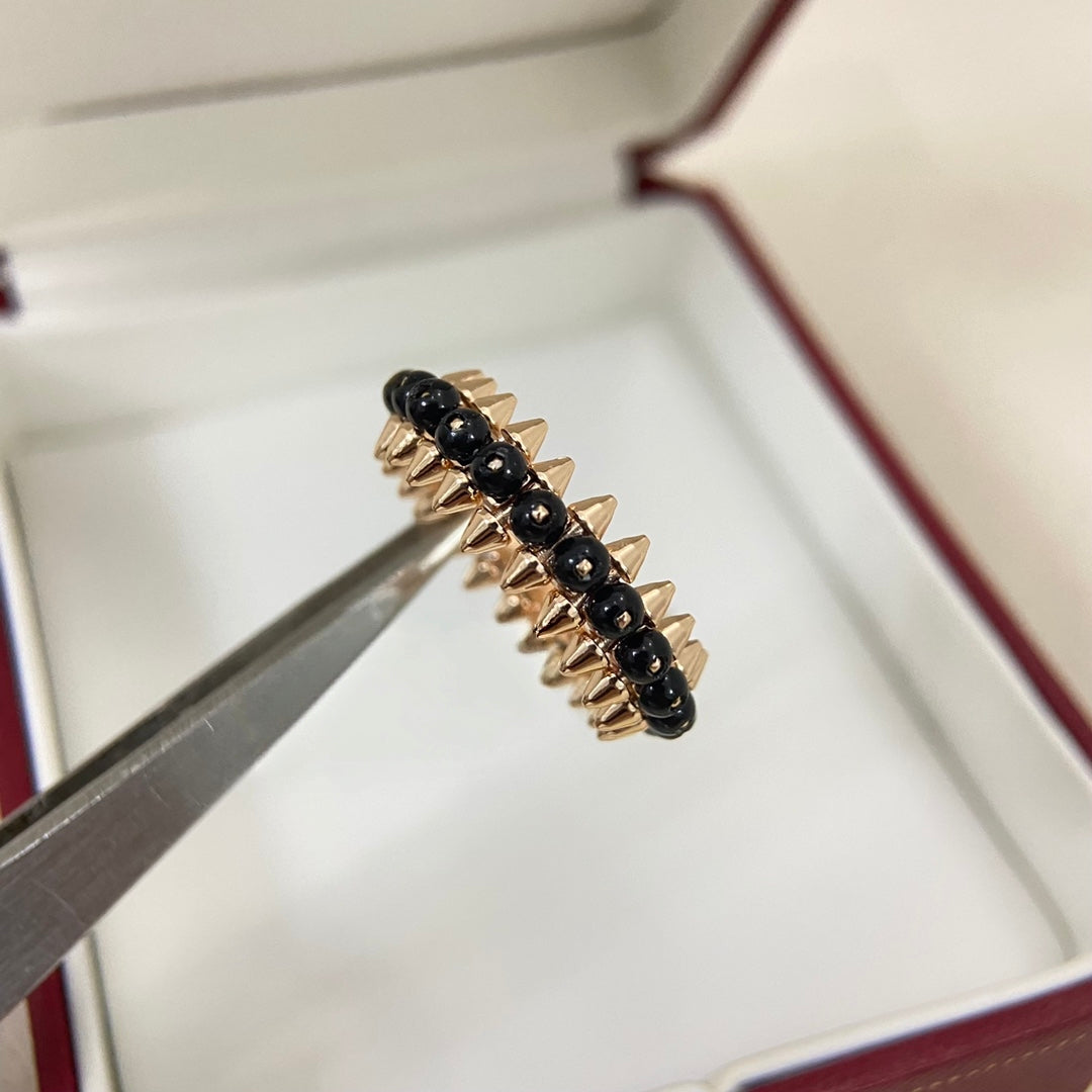 [Glow Jewelry]BLACK BEAD STUD RING