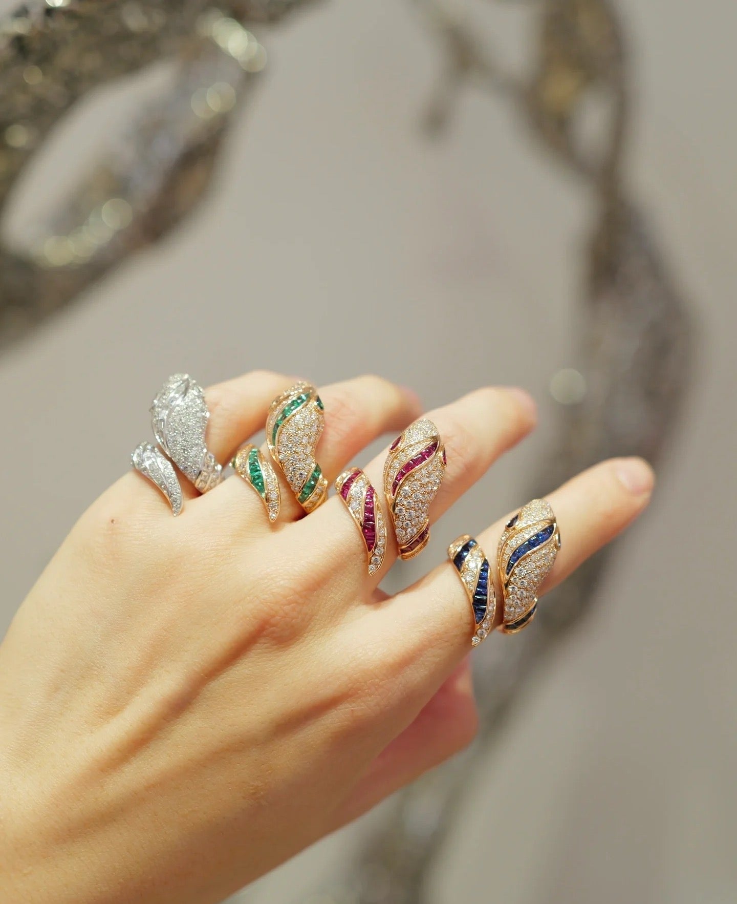 [Glow Jewelry]BRAND NEW LUXURY SILVER SNAKE RING