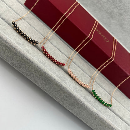 [Glow Jewelry]NEW STUD COLORED GEM PENDANT NECKLACE