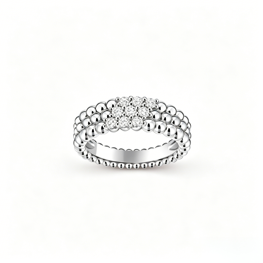 [Glow Jewelry] THREE-ROW DIAMOND RING