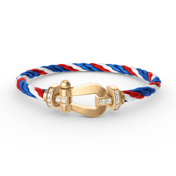 [Glow Jewelry]FORCE LARGE HORSESHOE HALF DIAMOND BRACELET GOLD