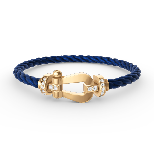 [Glow Jewelry]FORCE LARGE HORSESHOE HALF DIAMOND BRACELET GOLD