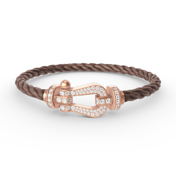 [Glow Jewelry]FORCE LARGE HORSESHOE FULL DIAMOND BRACELET ROSE GOLD