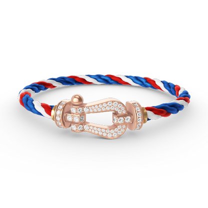 ¡®Glow Jewelry¡¯FORCE LARGE HORSESHOE FULL DIAMOND BRACELET ROSE GOLD