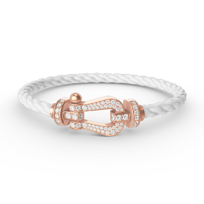 [Glow Jewelry]FORCE LARGE HORSESHOE FULL DIAMOND BRACELET ROSE GOLD