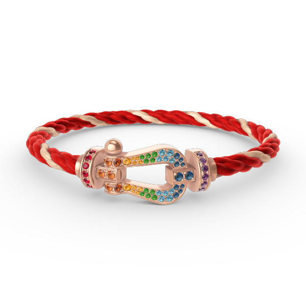 ¡®Glow Jewelry¡¯FORCE LARGE HORSESHOE  COLORED DIAMOND BRACELET ROSE GOLD