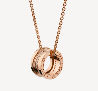 [Glow Jewelry]ZERO 1 PINK GOLD DIAMOND NECKLACE