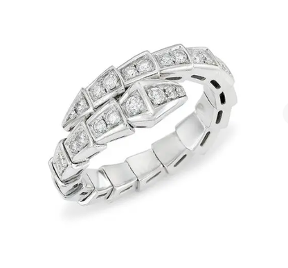 [Glow Jewelry]SERPENTI RING SILVER DIAMOND PAVED 4MM