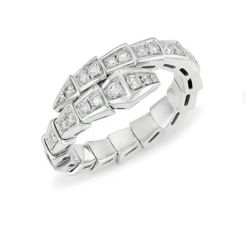 [Glow Jewelry]SERPENTI RING SILVER DIAMOND PAVED 4MM
