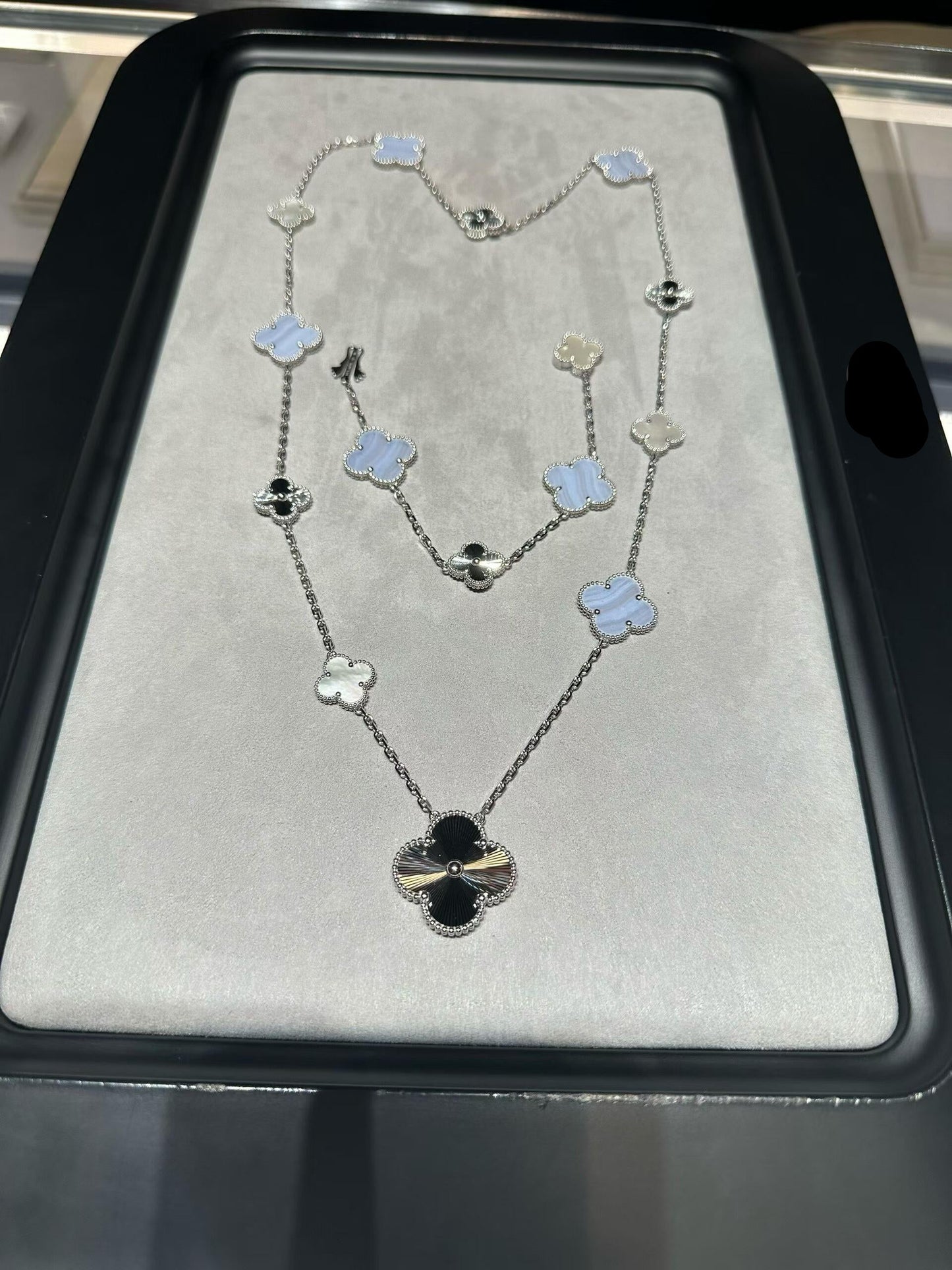 [¡®Glow Jewelry¡¯] 25 NEW CLOVER 15 MOTIFS PURPLE CHALCEDONY