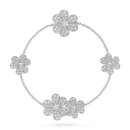 ¡®Glow Jewelry¡¯FRIVOLE SILVER 5 FLOWERS BRACELET