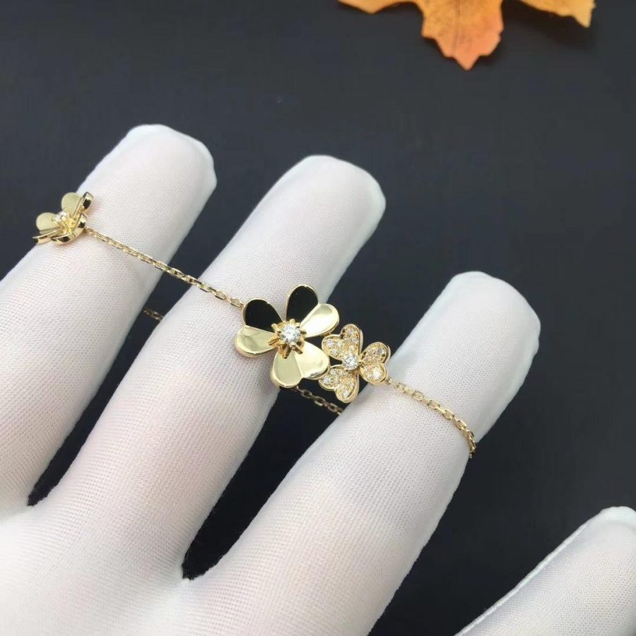 ¡®Glow Jewelry¡¯FRIVOLE GOLD 5 FLOWERS BRACELET