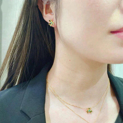 ¡®Glow Jewelry¡¯FRIVOLE  FLOWER MALACHITE EARRINGS