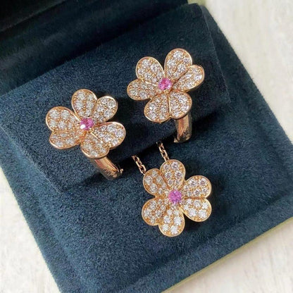 ¡®Glow Jewelry¡¯FRIVOLE ROSE GOLD FLOWER DIAMOND NECKLACE