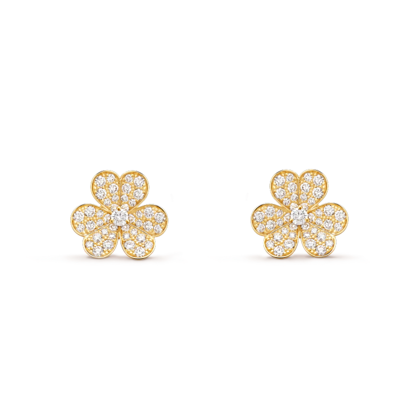 ¡®Glow Jewelry¡¯FRIVOLE GOLD FLOWER DIAMOND EARRINGS