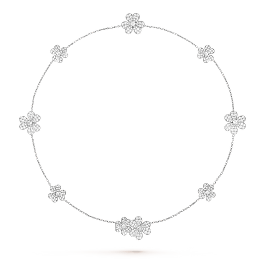 ¡®Glow Jewelry¡¯FRIVOLE SILVER 9 FLOWERS NECKLACE