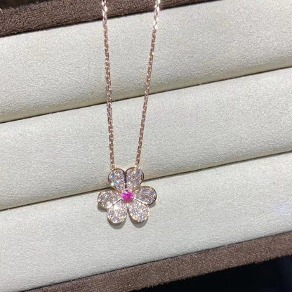 ¡®Glow Jewelry¡¯FRIVOLE ROSE GOLD FLOWER DIAMOND NECKLACE