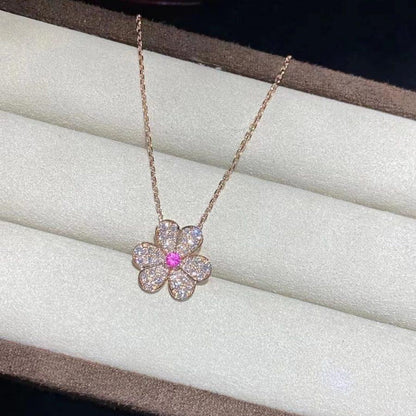 ¡®Glow Jewelry¡¯FRIVOLE ROSE GOLD FLOWER DIAMOND NECKLACE