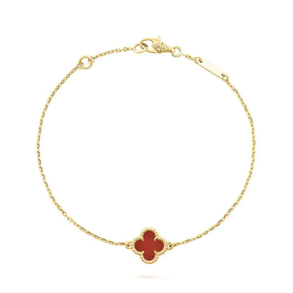 ¡®Glow Jewelry¡¯CLOVER  CARNELIAN SINGLE FLOWER BRACELET