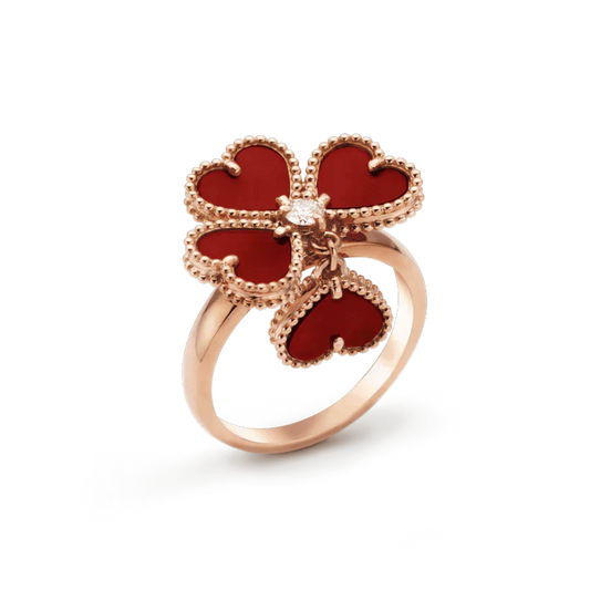 [Glow Jewelry]SWEET CLOVER CARNELIAN RING