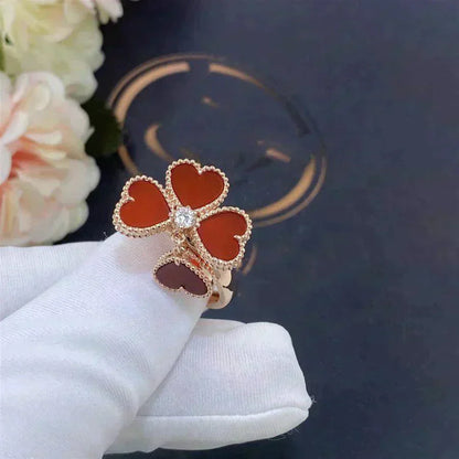 ¡®Glow Jewelry¡¯SWEET CLOVER CARNELIAN RING