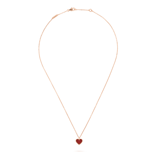 ¡®Glow Jewelry¡¯SWEET CLOVER CARNELIAN HEART NECKLACE
