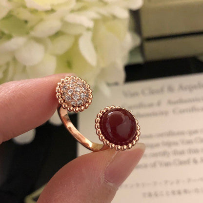 ¡®Glow Jewelry¡¯PERLEE COULEURS DIAMOND ROSE GOLD BETWEEN THE FINGER RING
