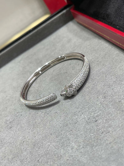 [Glow Jewelry]PANTHERE FULL DIAMOND OPEN BRACELET