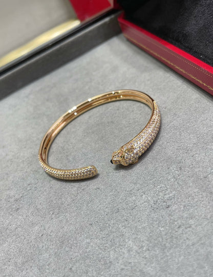 [Glow Jewelry]PANTHERE FULL DIAMOND OPEN BRACELET