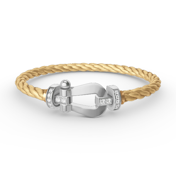 ¡®Glow Jewelry¡¯FORCE LARGE HORSESHOE HALF DIAMOND BRACELET SILVER